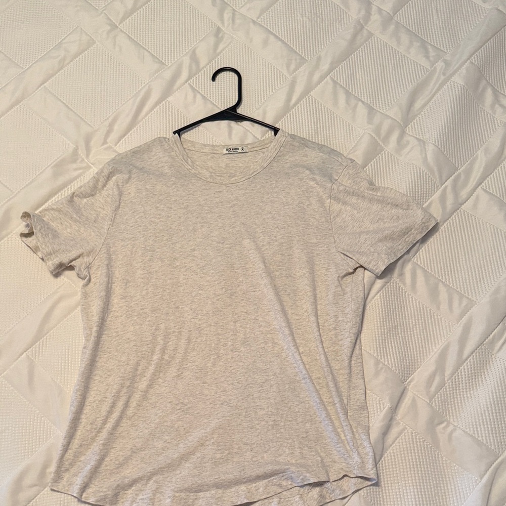 Buck Mason Light Gray Crew Neck Tee